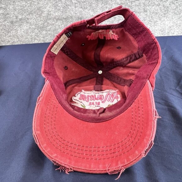 Mama Bear Embroidered 4350 District Cap Hat With Hook Loop Back Red Distressed - Picture 8 of 9